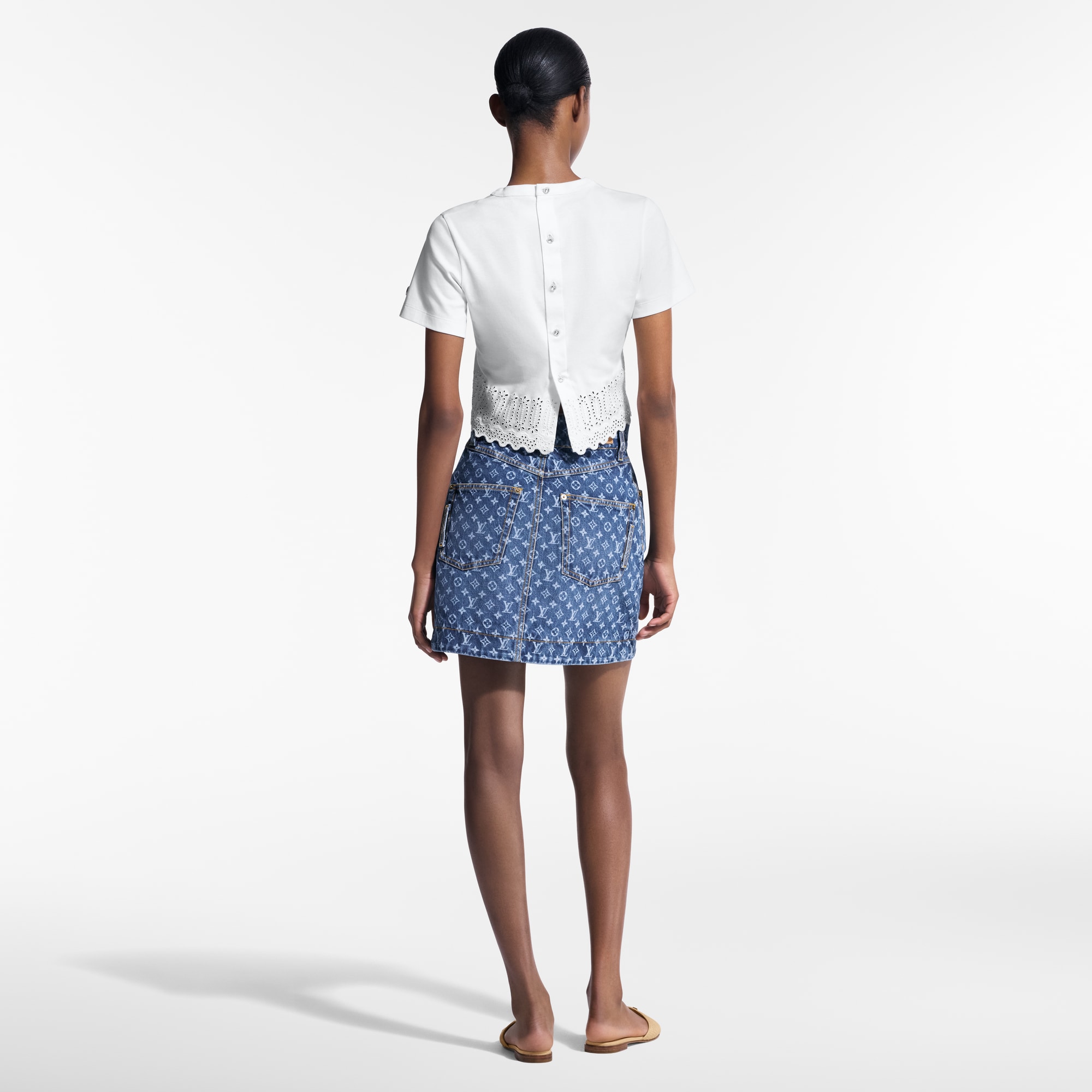 Monogram Denim Mini Skirt - Ready-to-Wear | LOUIS VUITTON